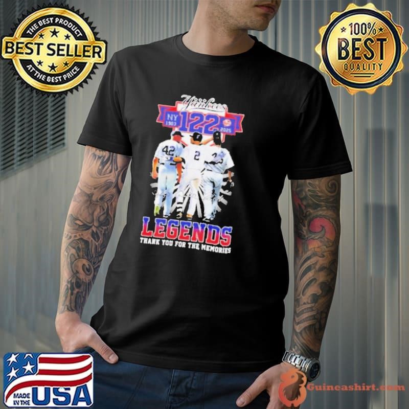 Yankees 122 years 1903 2025 Legends thank you for the memories shirt