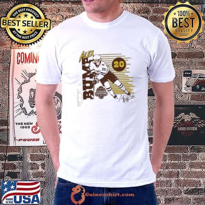 Alex Bump Rally Men’s Western Michigan Broncos 2025 National Men’s Hockey Champions NIL Player shirt
