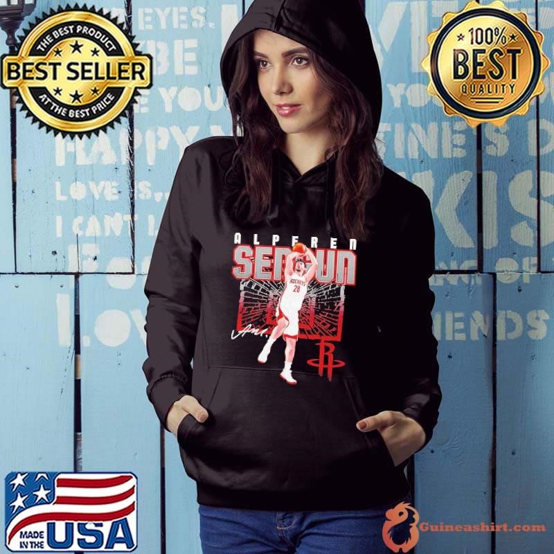 Alperen Sengun Houston Rockets MLB basketball player shattered signature Hoodie