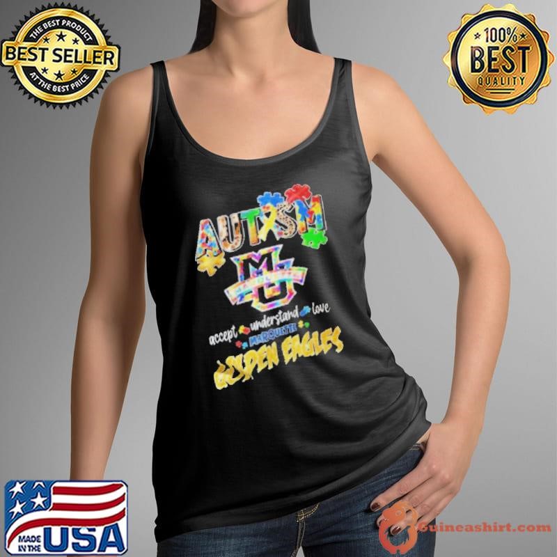 Autism Accept Understand Love Marquette Golden Eagles Tank Top