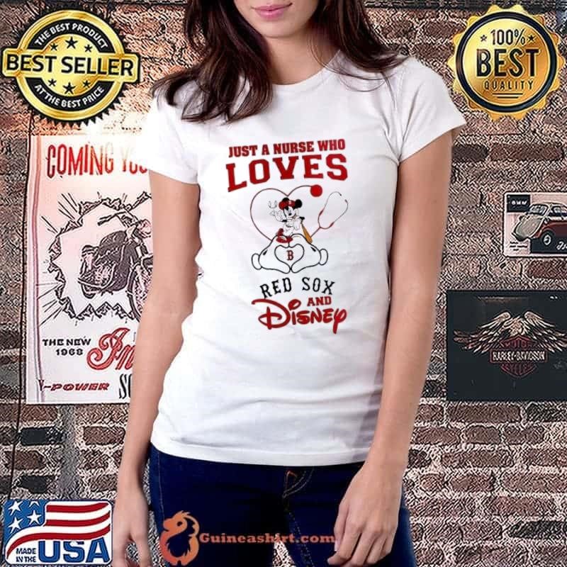 Boston Red Sox Mickey Mouse just a nurse who loves and Disney Baseball shirt