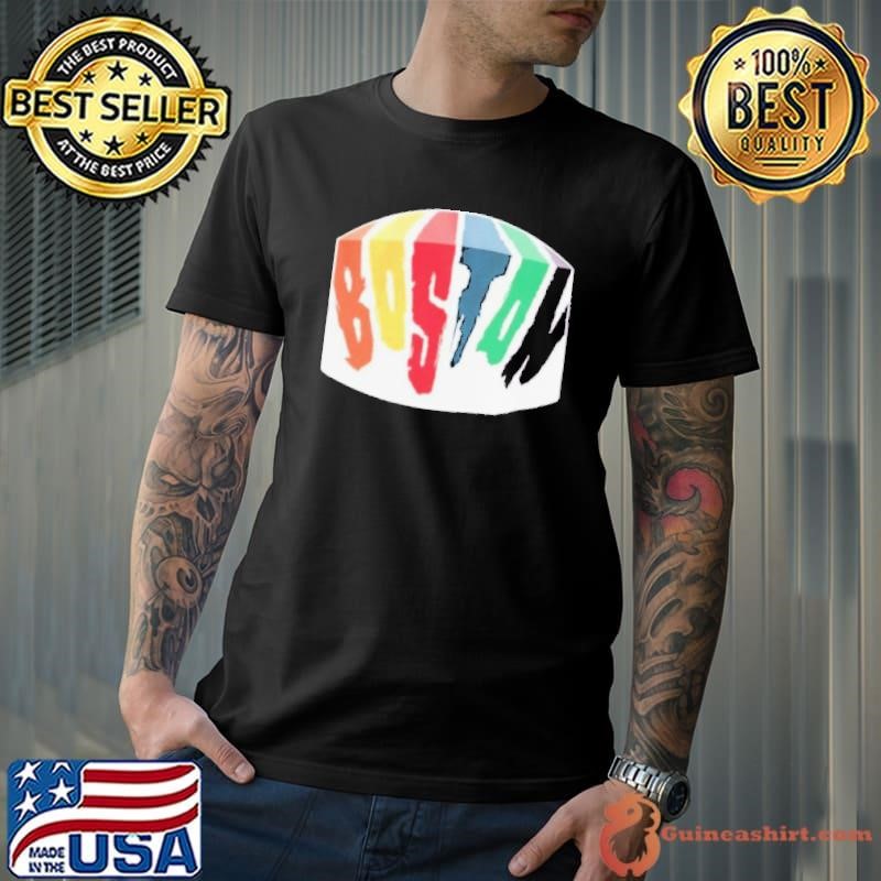 Boston rainbow paint colorful Unisex
