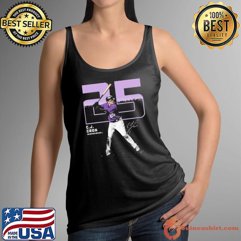 C.J. Cron Colorado Outline Baseball Signature T-Shirt