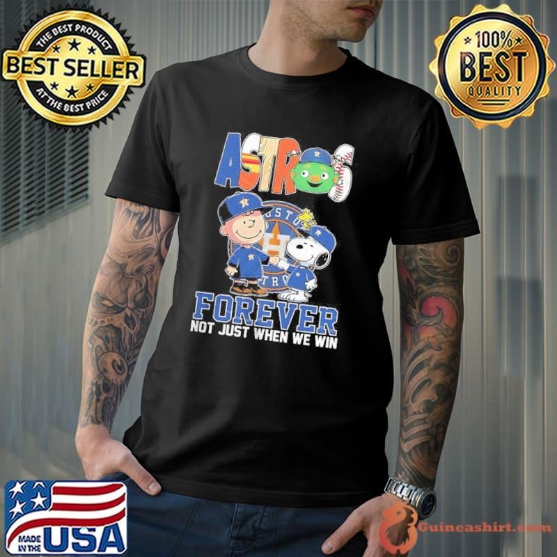Charlie Brown and Snoopy Peanuts Houston Astros forever not just when we win shirt