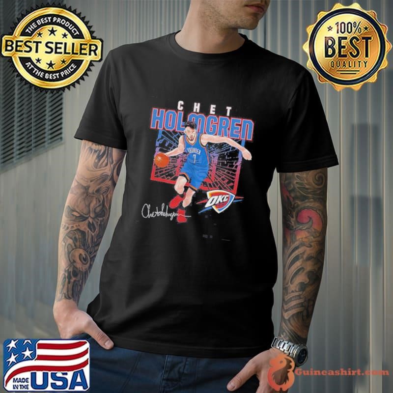 Chet Holmgren Oklahoma City Thunder MLB Basketball Player Shattered Signature Unisex