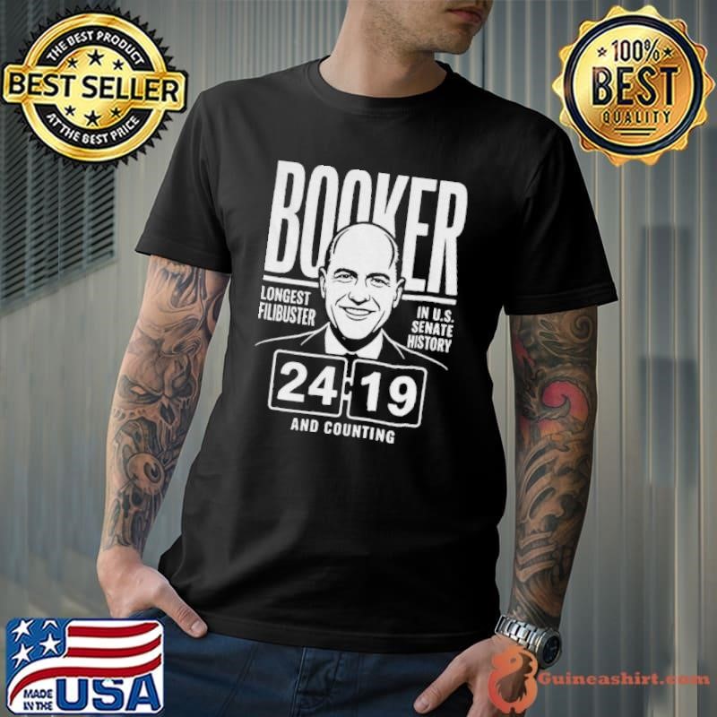 Cory Booker longest Filibuster in US Senate history 24 19 and counting shirt