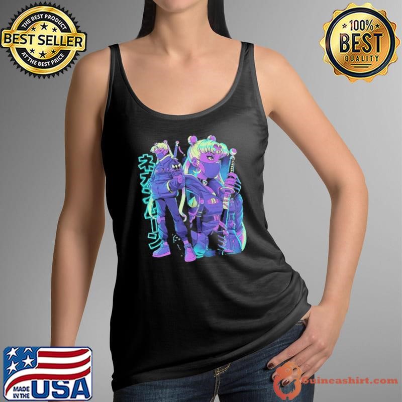 Cyberpunk Sailor Moon neon moon zero shirt