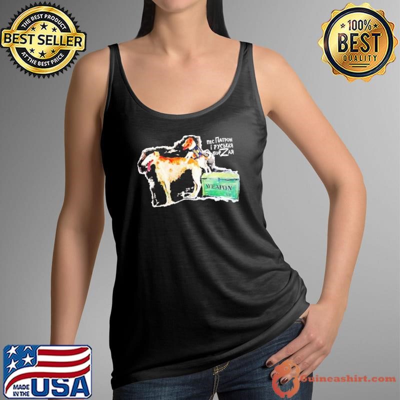 Dog Patron and russian borzoi naughty dog on naughty Tank Top