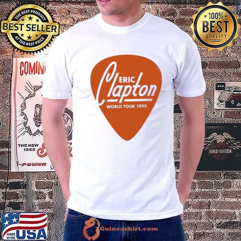 Eric Clapton Guitar Pick World Tour 1990 shirt