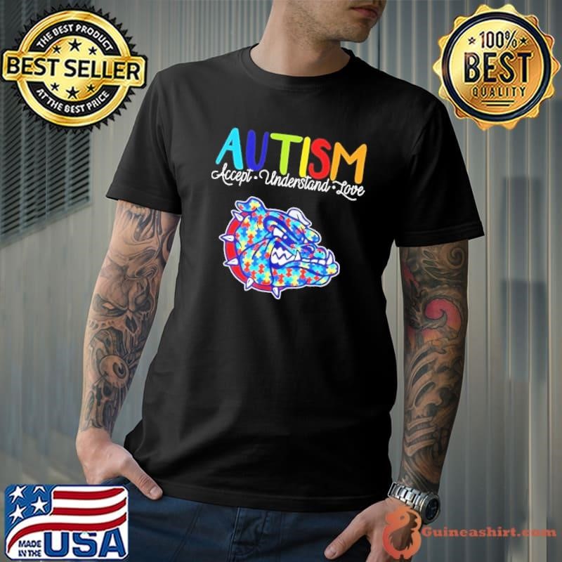 Gonzaga Bulldogs Autism accept understand love shirt