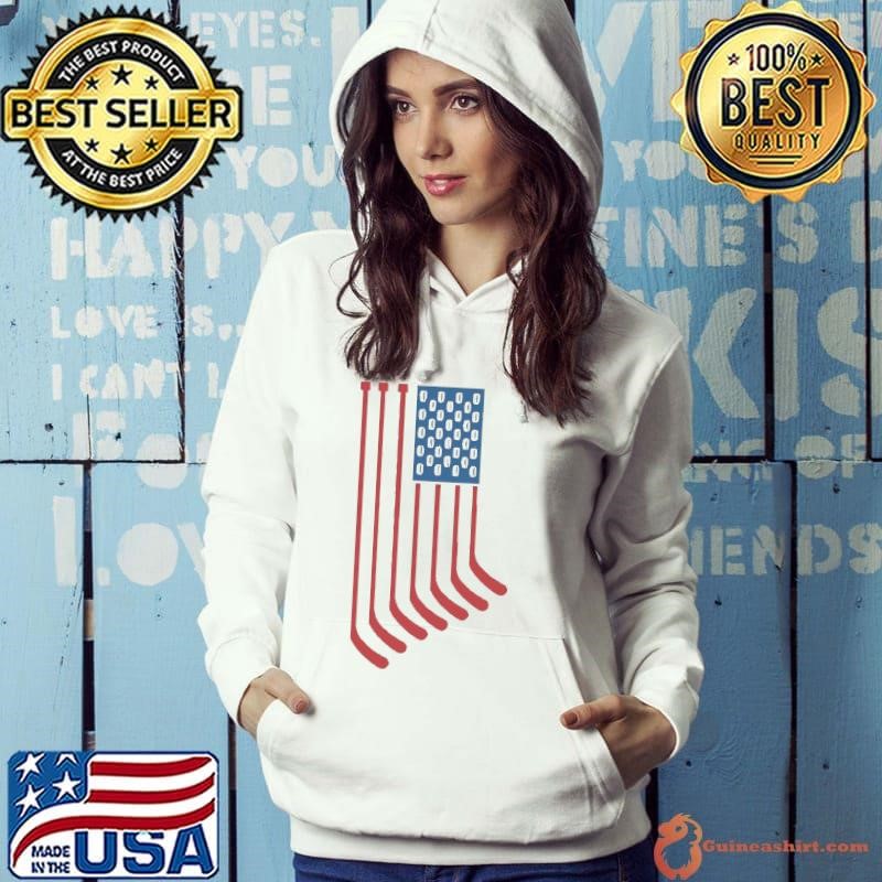 Hockey Stick American Flag Shirt