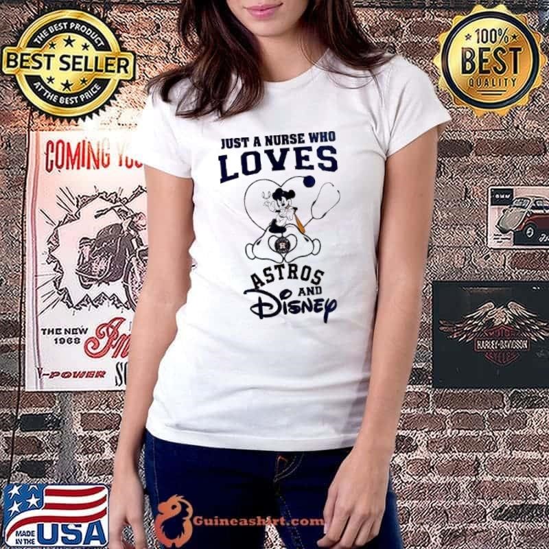 Houston Astros Mickey Mouse just a nurse who loves and Disney Baseball shirt