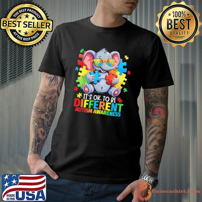 It’s Okay To Be Different Autism Awareness Cute Elephant shirt