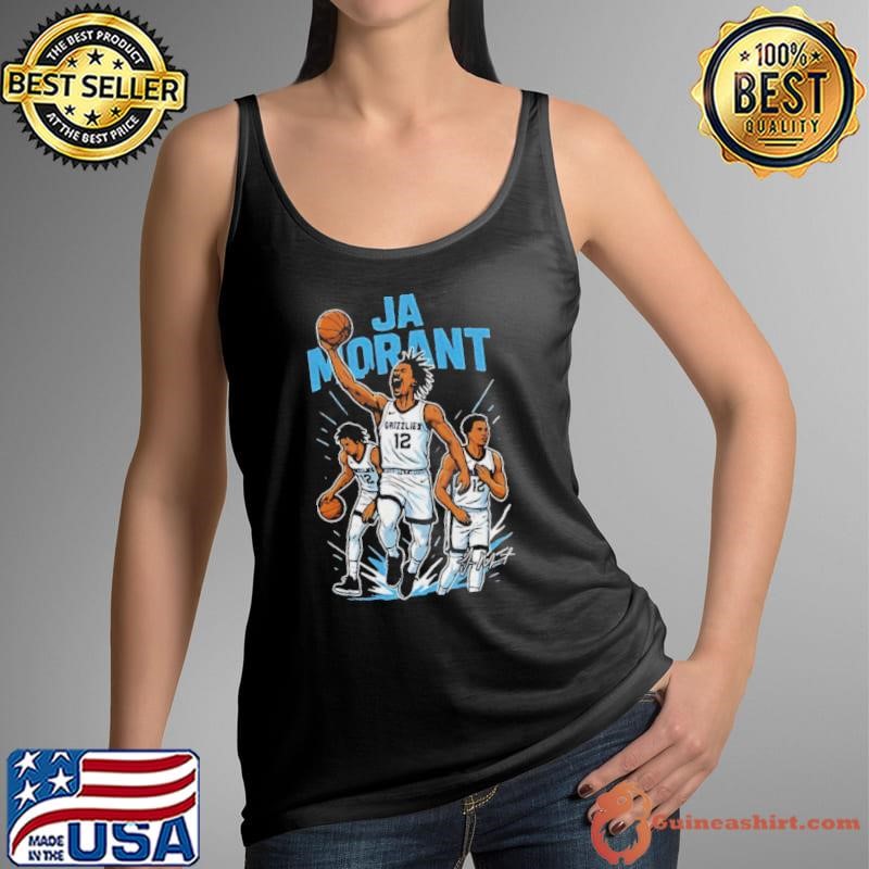 Ja Morant Memphis Grizzlies Basketball NBA signature cartoon shirt