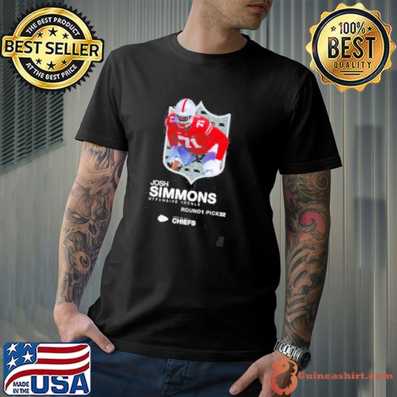 Josh Simmons Offensive Tackle Round 1 Pick 32 Kansas City Chiefs Football NFL 2025 Unisex