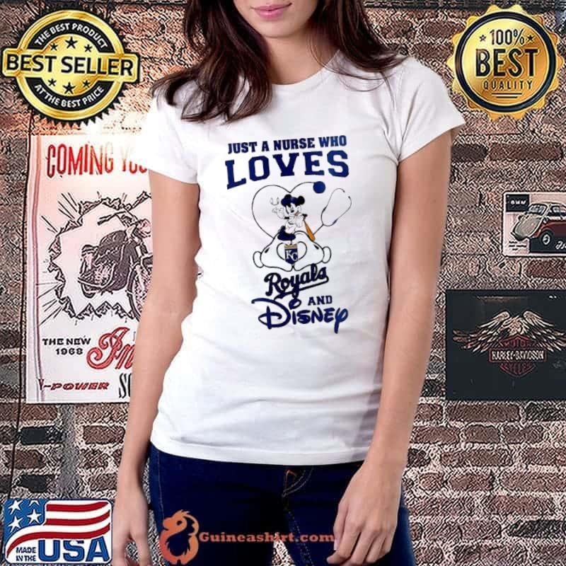 Kansas City Royals Mickey Mouse just a nurse who loves and Disney Baseball shirt