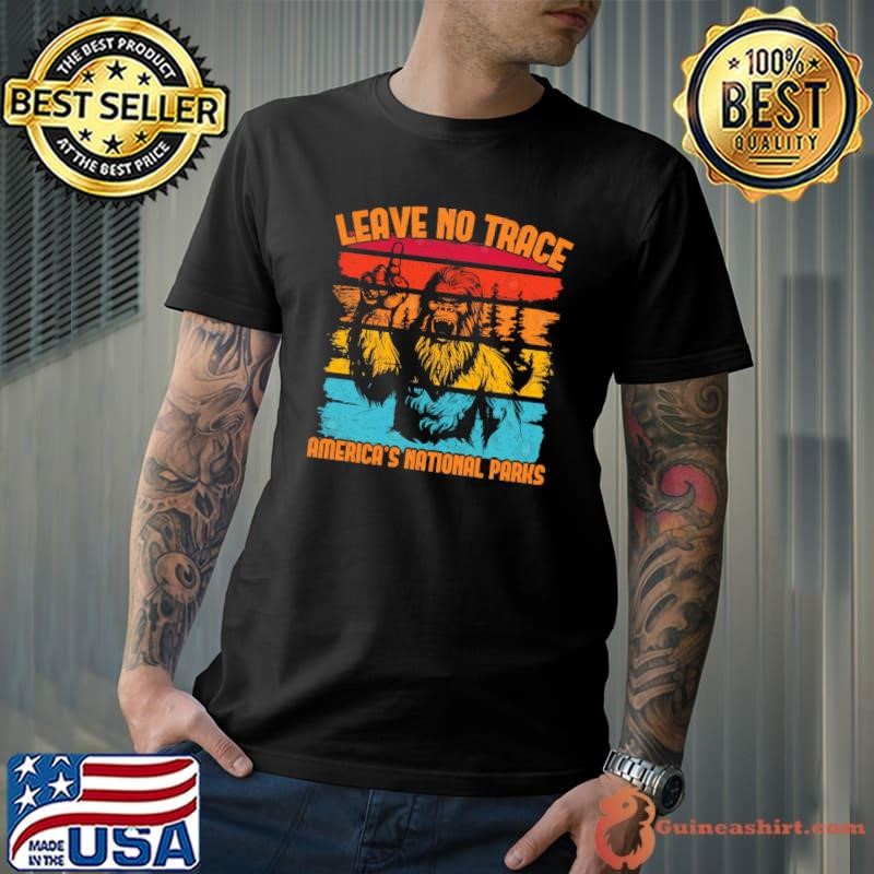 Leave No Trace America National Parks Big Foot Vintage T-Shirt