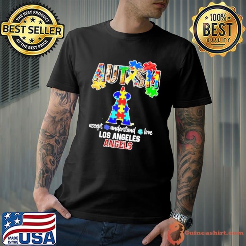 Los Angeles Angels Autism accept understand love shirt