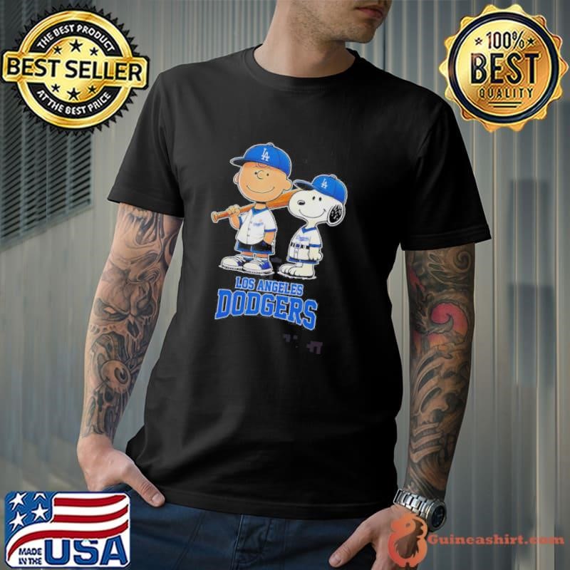 Los Angeles Dodgers Charlie Brown And Snoopy Baseball Cartoon Fan Unisex
