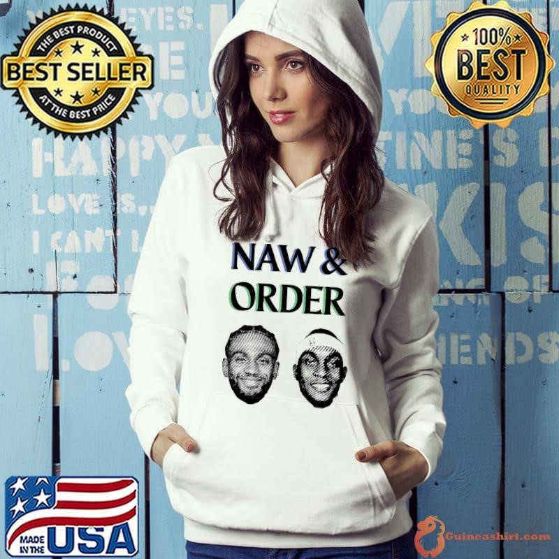Nickeil Alexander-Walker and Jaden McDaniels Naw and Order shirt
