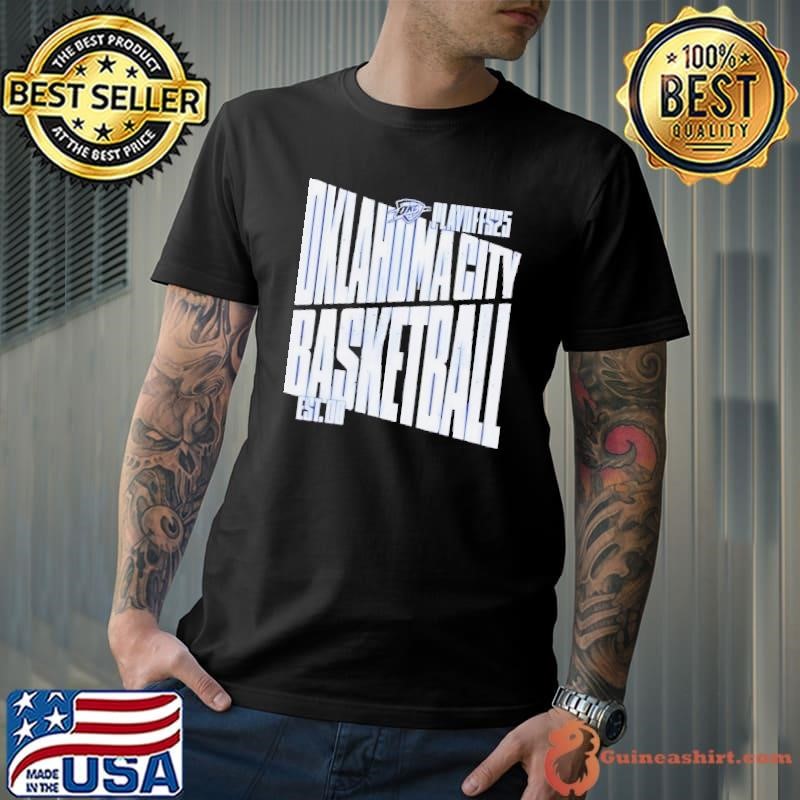 Oklahoma City Thunder playoff 2025 basketball est 08 Unisex