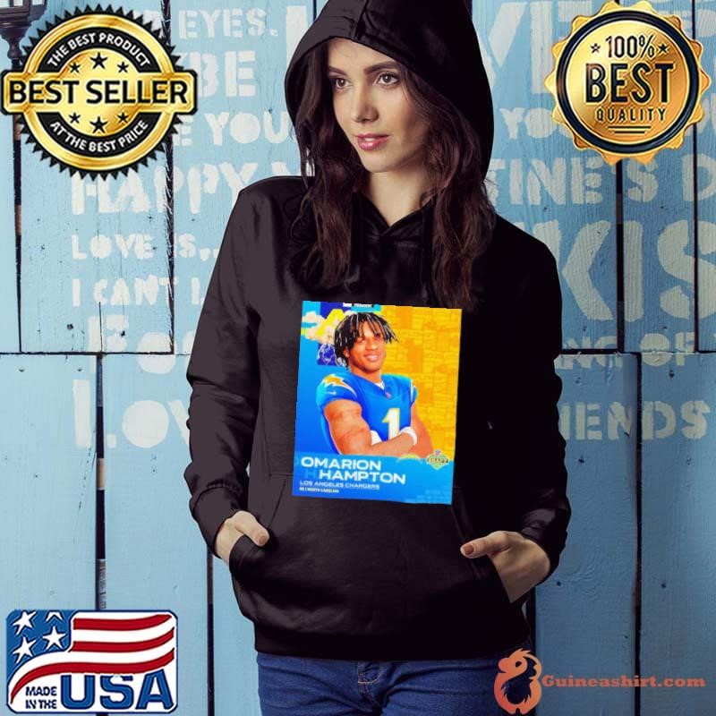 Omarion Hampton Los Angeles Chargers 2025 NFL Draft art Hoodie