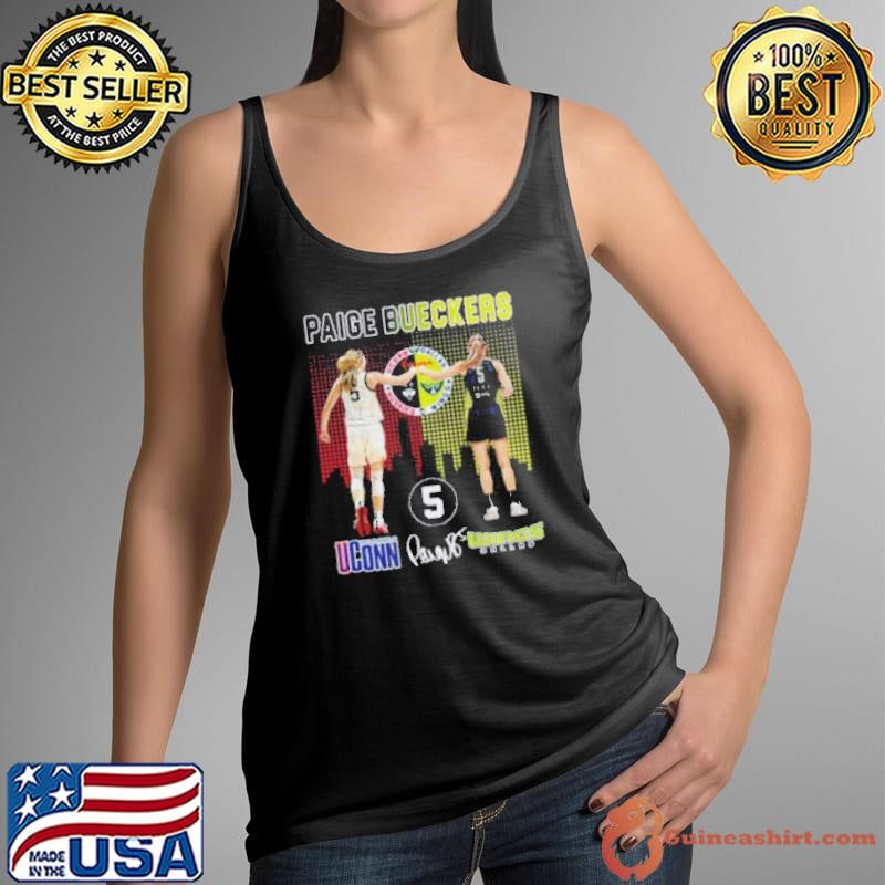 Paige Bueckers Huskies Uconn and Dallas Wings #5 WNBA shirt