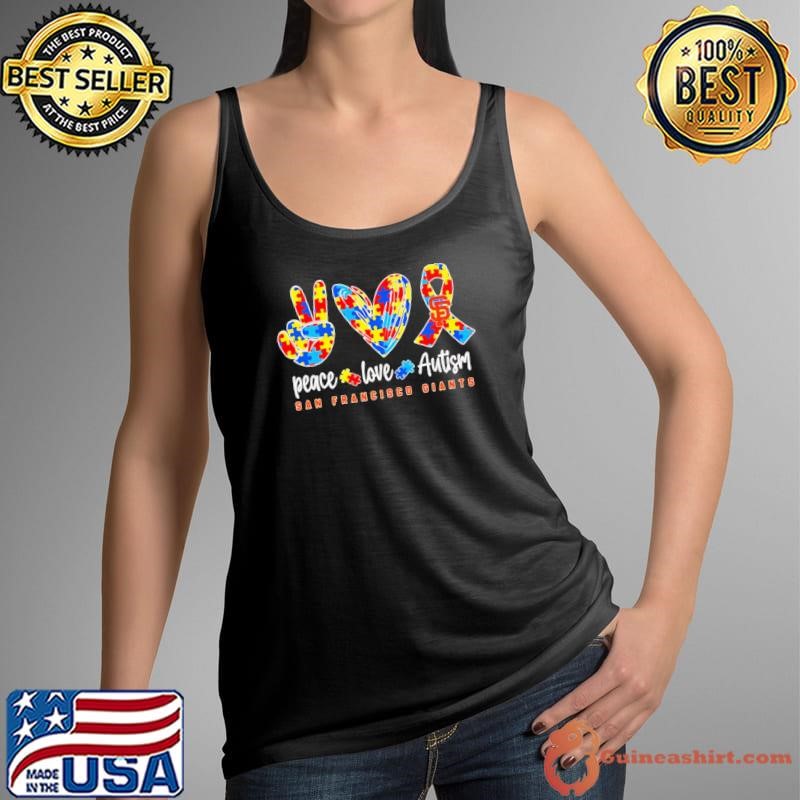 Peace love Autism San Francisco Giants shirt
