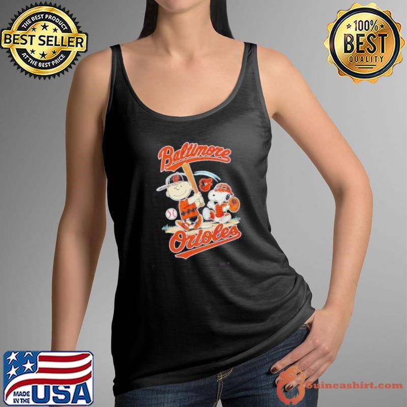 Peanuts Characters Baltimore Orioles Baseball Shirt