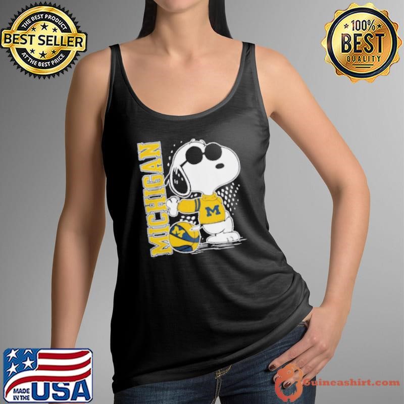Peanuts Snoopy Michigan Wolverines Basketball 2025 Shirt