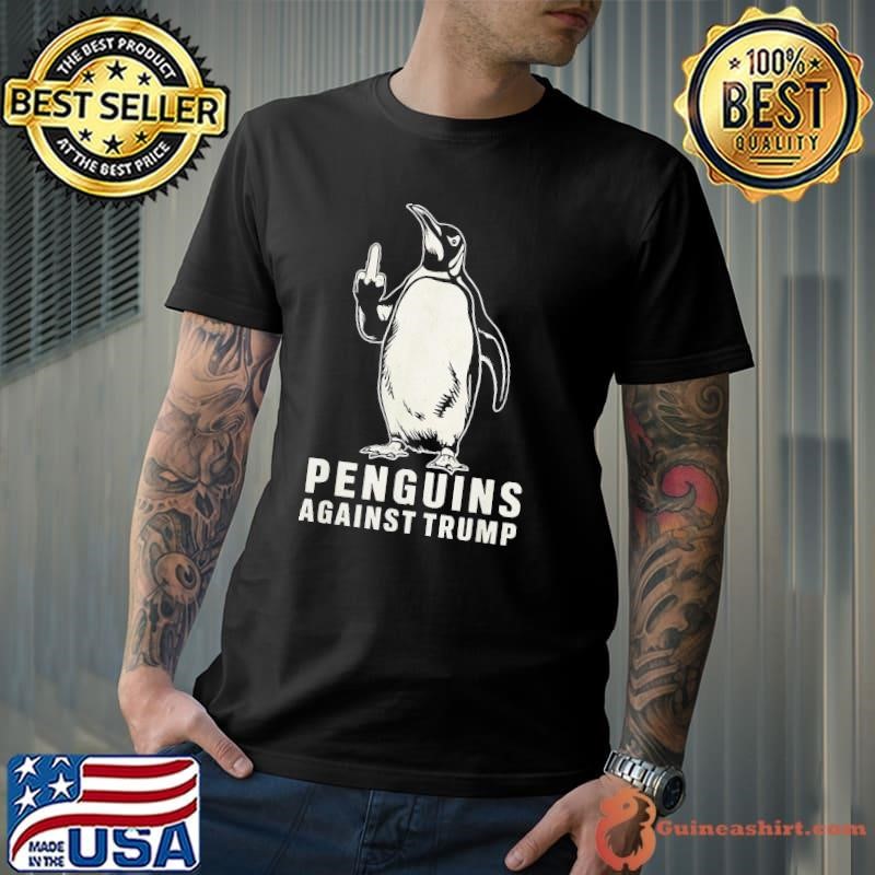 Penguins Against Trump Middle Finger shirt