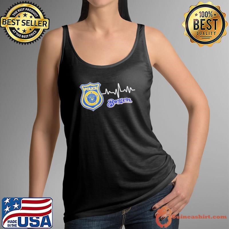 Police Heart Rate Milwaukee Brewers Shirt
