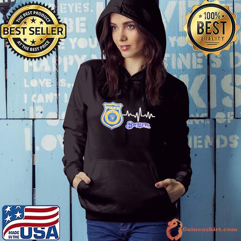 Police heart rate Milwaukee Brewers Hoodie