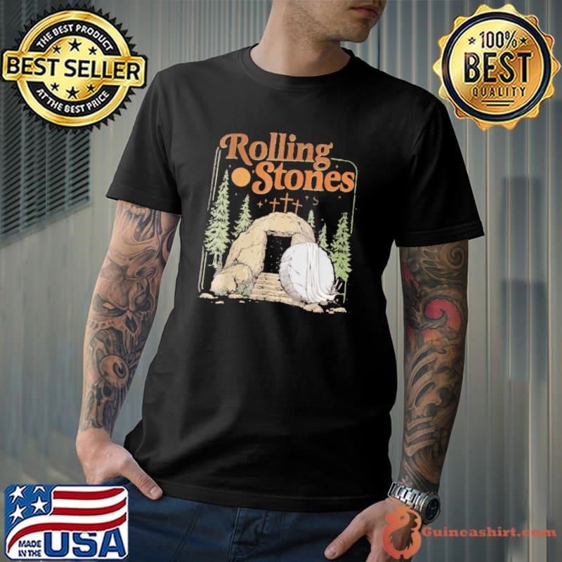 Rolling Stone Since Ad 33 The Stone Was Rolled Away He Is Alive Christian Easter Shirt