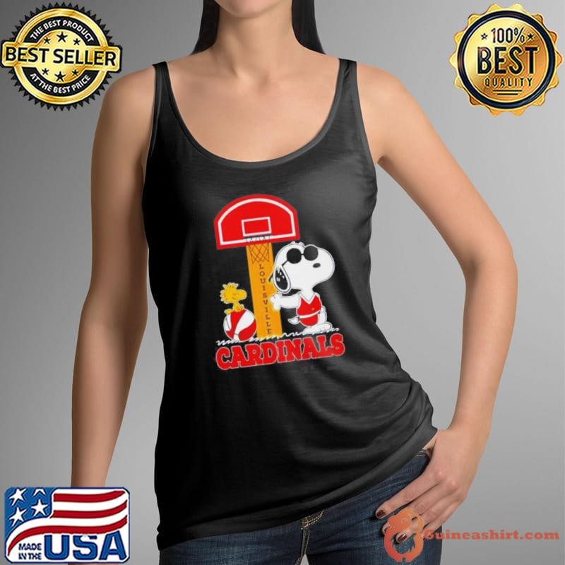 Snoopy And Woodstock Louisville Cardinals Basketball Shirt
