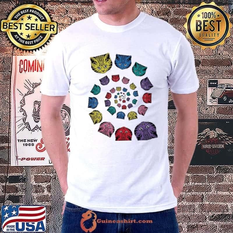Spiral Cat rainbow shirt