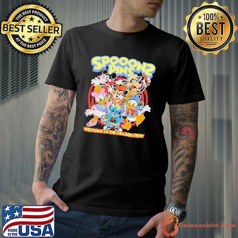 SpoonS Pins Welcome to the crazed crew mickey and friends shirt