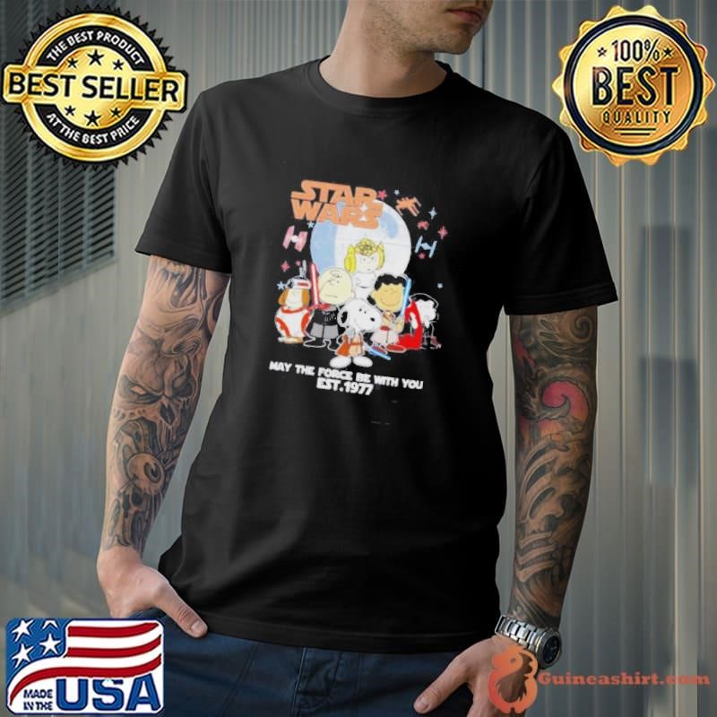 Star Wars Peanuts Characters May The Force Be With You Est 1977 Unisex