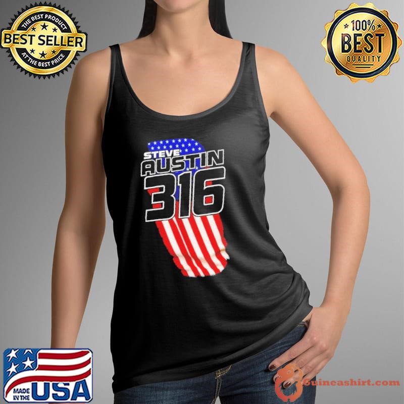Steve Austin 316 USA flag shirt