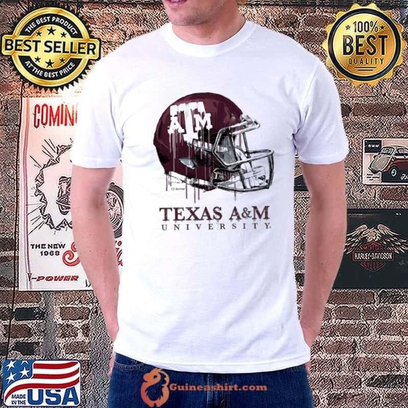 Texas A&M Aggies Youth Heather Dripping Football Shirt