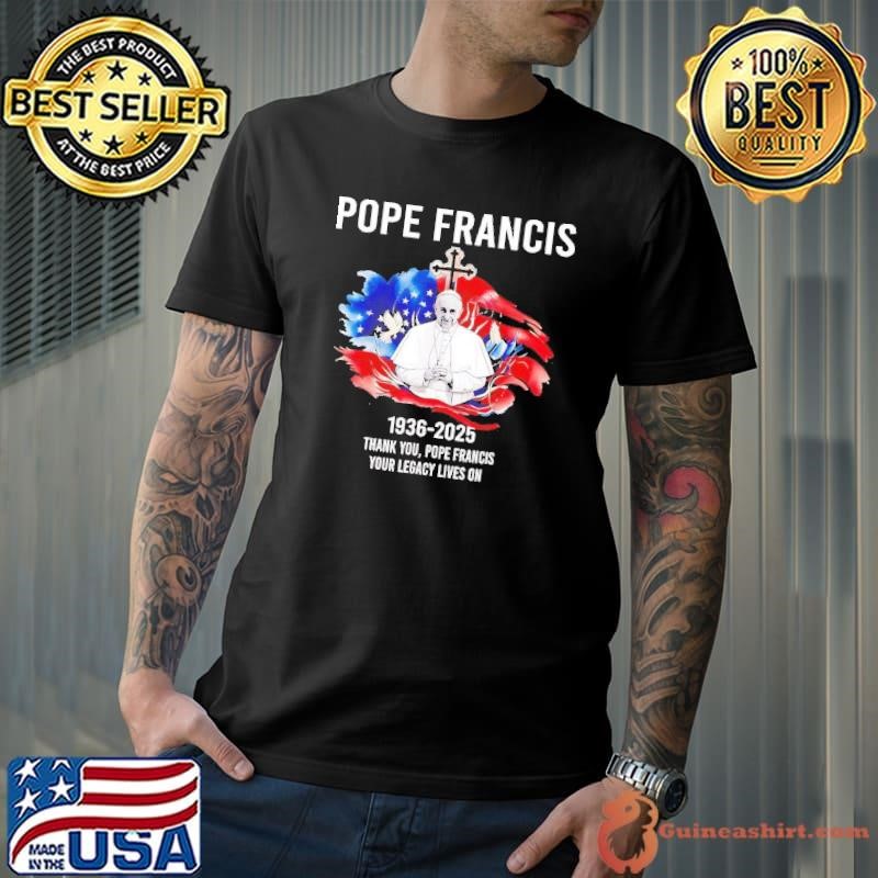 Thank you Pope Francis your legacy lives on usa flag Unisex