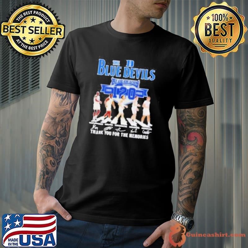 The Duke Blue Devils 120th 1905 2025 thank you for the memories players signatures shirt