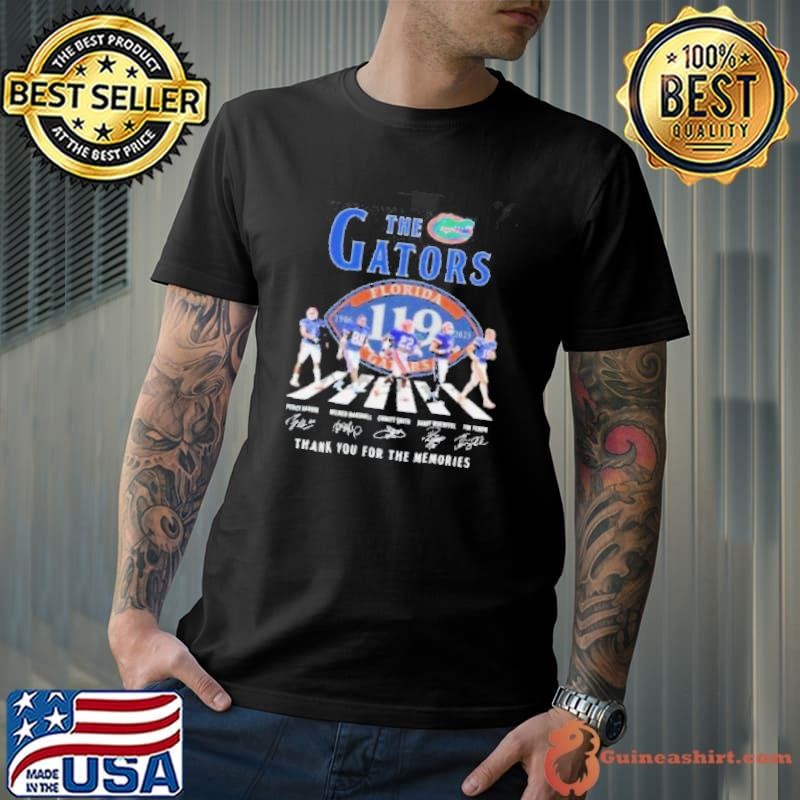 The Florida Gators 1906 2025 119th Thank You The For Memories Road Abbey Signatures shirts Unisex