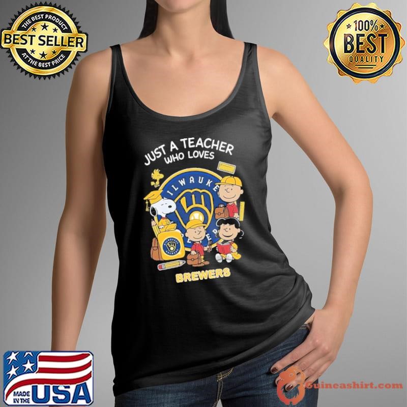 The Peanuts just a teacher who love Milwaukee Brewers shirt