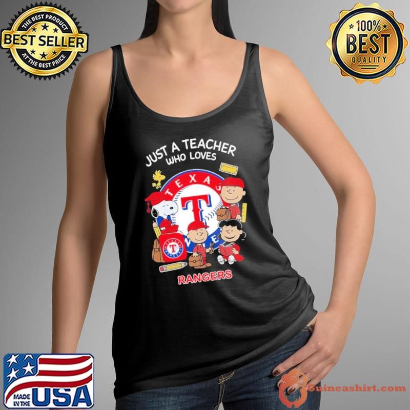 The Peanuts just a teacher who love Texas Rangers shirt