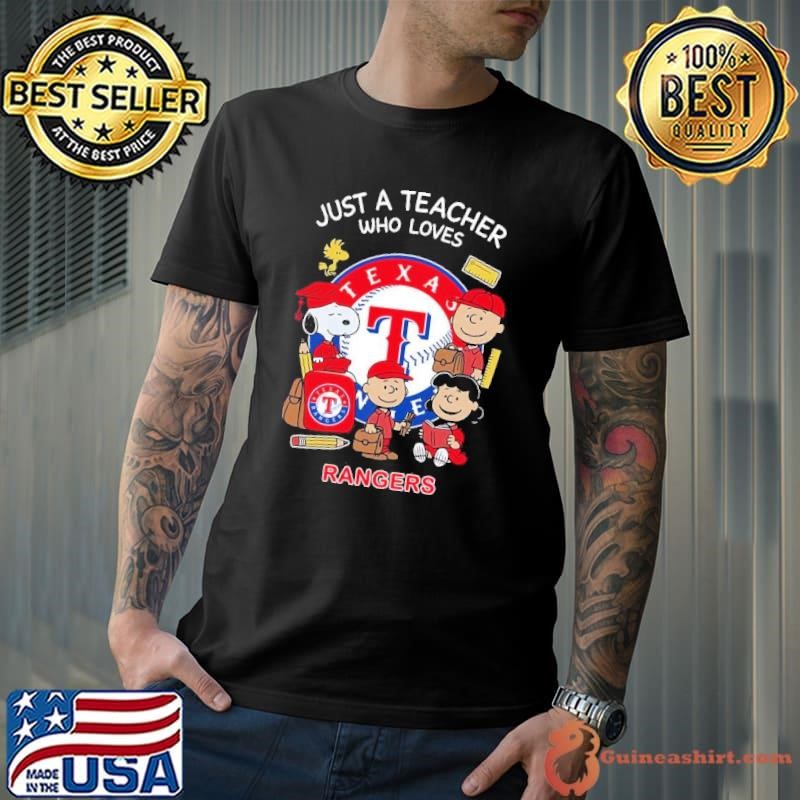 The Peanuts just a teacher who love Texas Rangers Unisex