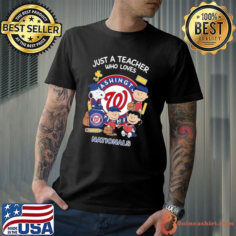 The Peanuts just a teacher who love Washington Nationals Unisex