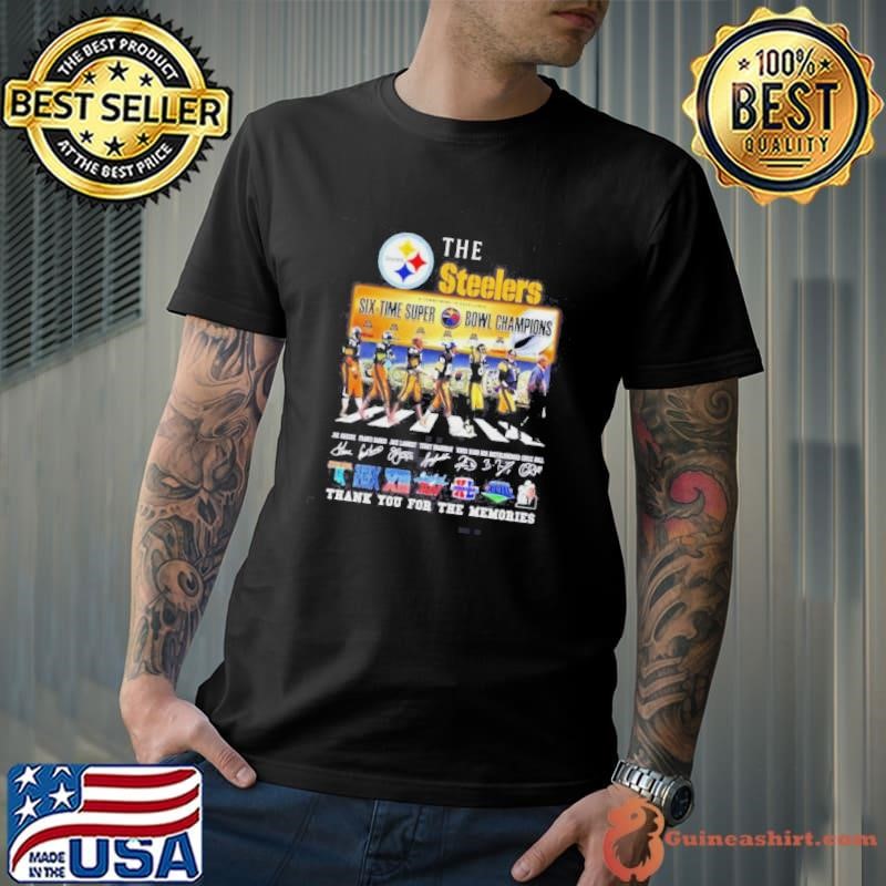 The Pittsburgh Steelers Six Time Super Bowl Champions Thank You For The Memories Signatures Unisex