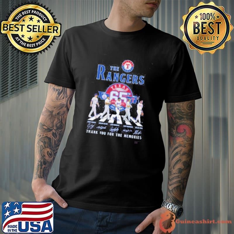 The Texas Rangers 65 Season 1961-2025 Thank You For The Memories Signatures Walking Unisex