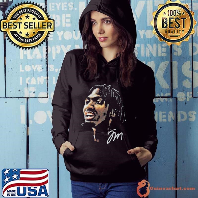 Tyrese Maxey Black NBA Real Big Face Player signature Hoodie